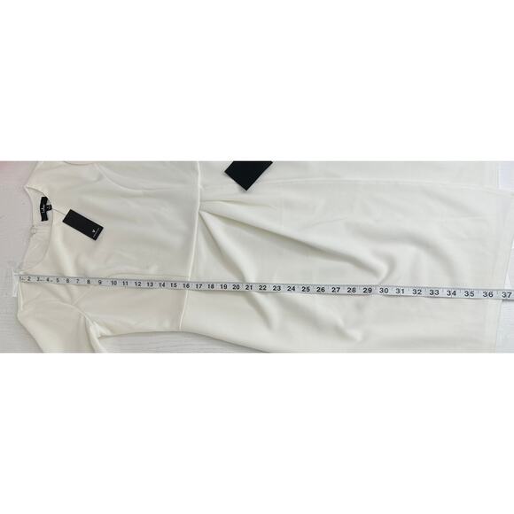 Lulus New! White Half Sleeve Sheath Dress Mini Cocktail Formal Wedding Vacay L - Picture 8 of 10